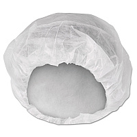 A10 Bouffant Caps, Polypropylene, Medium, White, 100/Pack, 10 Packs/Carton (36850)