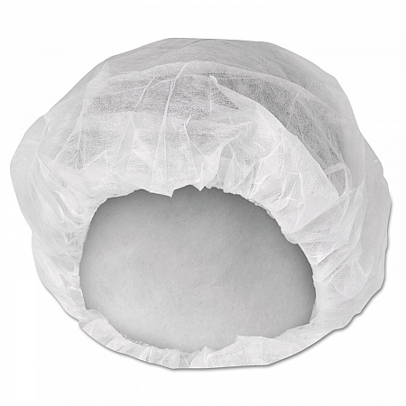 A10 Bouffant Caps, Polypropylene, Medium, White, 100/Pack, 10 Packs/Carton (36850)