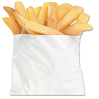 French Fry Bags, 4.5" x 4.5", White, 2,000/Carton (450006)