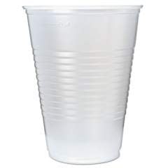 Fabri-Kal RK Ribbed Cold Drink Cups, 16 oz, Translucent, 50/Sleeve, 20 Sleeves/Carton (RK16)