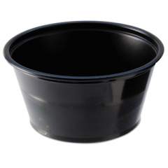 Fabri-Kal Portion Cups, 2 oz, Black, 250/Sleeve, 10 Sleeves/Carton (PC200B)