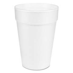 Dart Large Foam Drink Cup, 14 oz, Hot/Cold, White, 25/Bag, 40 Bags/Carton (14J12)