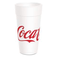 Dart Coca-Cola Foam Cups, Red/white, 24 Oz, 20/bag, 20 Bags/carton (24J16C)