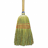 Upright Corn/Fiber Broom, 56" Overall Length, Natural, 6/Carton (BR10012)