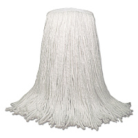 Banded Rayon Cut-End Mop Heads, White, 20 oz, 1 1/4" Headband, White, 12/Carton (RM30020)