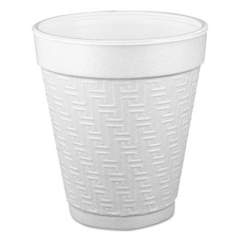 Dart Small Foam Drink Cups, 10 oz, Hot/Cold, White, 25/Bag, 40 Bags/Carton (10KY10)