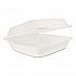 Hinged Lid Carryout Container, 9.5 x 10.33 x 3.5, White, Foam, 100/Bag, 2 Bags/Carton (110HT1)