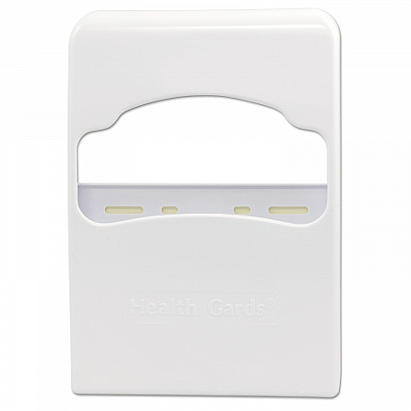Health Gards Quarter-Fold Toilet Seat Cover Dispenser, 8.75 x 2 x 12, White (HG2)