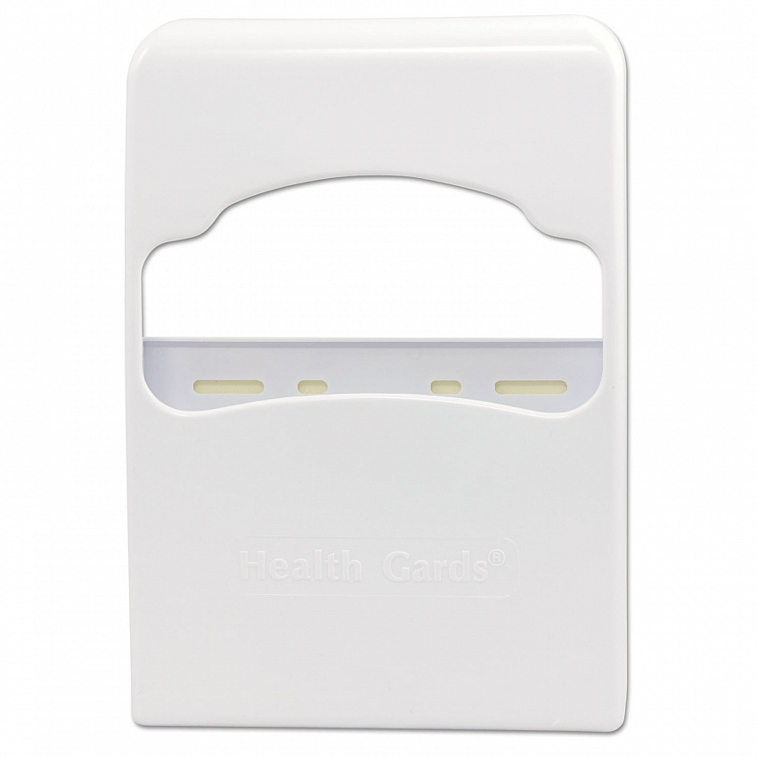 Health Gards Quarter-Fold Toilet Seat Cover Dispenser, 8.75 x 2 x 12, White (HG2)