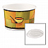 Streetside Paper Food Container with Plastic Lid, Streetside Design, 8 oz to 10 oz, 250/Carton (70408)