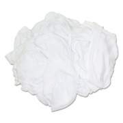 HOSPECO New Bleached White T-Shirt Rags, Multi-Fabric, 25 lb Polybag (45525BP)