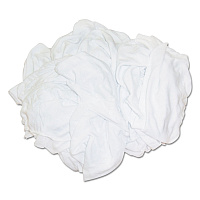 New Bleached White T-Shirt Rags, Multi-Fabric, 25 lb Polybag (45525BP)