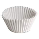 Hoffmaster FLUTED BAKE CUPS, 8 OZ, 3.5 X 1.5 X 0.5, WHITE, 500/CARTON (BL35065)