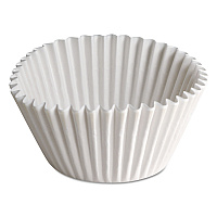 Fluted Bake Cups, 8 oz, 3.5 x 1.5 x 0.5, White, Paper, 500/Pack, 10 Packs/Carton (BL35065)