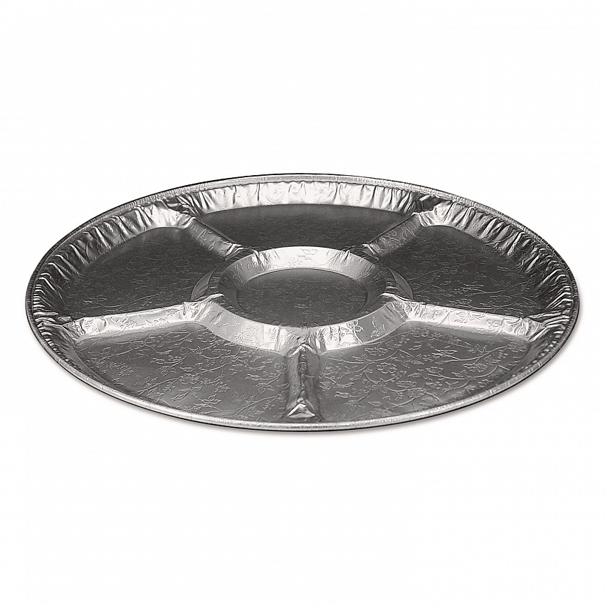 Aluminum Lazy Susan, 6 Compartments, 18" Diameter x 0.94" h, 25/Carton (4018100)