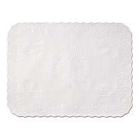 Scalloped Edge Traymat, Smooth Surface, 16.63" x 12.75", White, 1,000/Carton (TC8704471)
