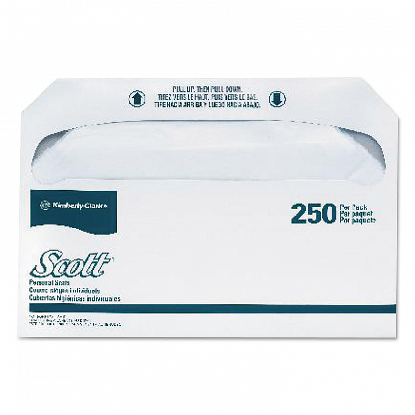 Personal Seats Toilet Seat Covers, 14.5 x 17, White, 250/Pack, 20 Packs/Carton (39000)
