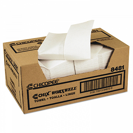 Durawipe Shop Towels, 13 x 15, Z Fold, White, 100/Carton (8481)