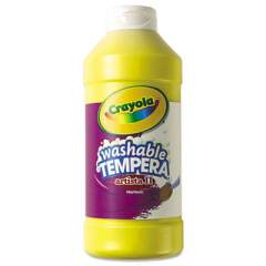 Crayola Artista II Washable Tempera Paint, Yellow, 16 oz Bottle (543115034)