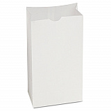 SOS Bakery Bag Dubl Wax, 5" x 3.13" x 9.69", White, 1,000/Carton (300294)