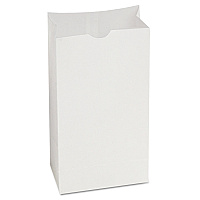 SOS Bakery Bag Dubl Wax, 5" x 3.13" x 9.69", White, 1,000/Carton (300294)