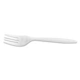 GEN Medium-Weight Cutlery, Fork, White, 6 1/4", 100/Bag, 10 Bags/Carton (PPFK10100)