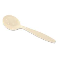 Dixie Plastic Cutlery, Heavyweight Soup Spoons, 5 3/4", Champagne, 1,000/Carton (SH117)