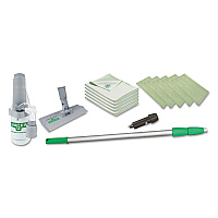 SpeedClean Window Cleaning Kit, 6 ft to 6.6 ft, Extension Pole With 8" Pad Holder, Silver/Green (CK053)