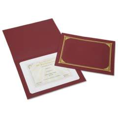 AbilityOne 7510016272958 SKILCRAFT Gold Foil Document Cover, 12 1/2 x 9 3/4, Burgundy, 6/Pk