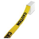 Impact Site Safety Barrier Tape, "Caution" Text, 3" x 1,000 ft, Yellow/Black (7328)