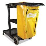 Impact Janitorial Cart, Three-Shelves, 20.5w x 48d x 38h, Yellow (6850)