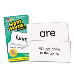 TREND Skill Drill Flash Cards, Sight Words Set 1, 3 x 6, Black and White, 96/Set (T53017)