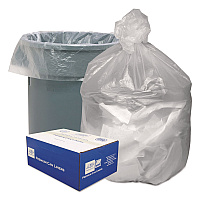 Waste Can Liners, 30 gal, 8 mic, 30" x 36", Natural, 25 Bags/Roll, 20 Rolls/Carton (GNT3037)