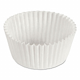 Fluted Bake Cups, 1 oz, 3.5 x 1.5 x 1, White, Paper, 500/Pack, 20 Packs/Carton (610011)