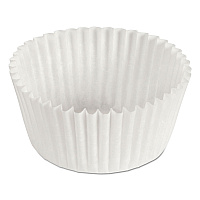 Fluted Bake Cups, 1 oz, 3.5 x 1.5 x 1, White, Paper, 500/Pack, 20 Packs/Carton (610011)