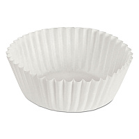 Fluted Bake Cups, 2 oz, 1.75 x 1.3 x 1.3, White, Paper, 500/Pack, 20 Packs/Carton (610020)