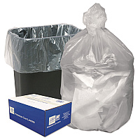 Can Liners, 16 gal, 8 mic, 24" x 33", Natural, 50 Bags/Roll, 20 Rolls/Carton (HD24338N)