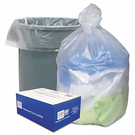 Can Liners, 56 gal, 16 mic, 43