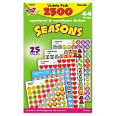 TREND SuperSpots and SuperShapes Sticker Variety Packs, Seasons, Assorted Colors, 2,500/Pack (T46914)