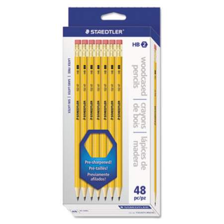 Staedtler Woodcase Pencil, HB (#2.5), Black Lead, Yellow Barrel, 48/Pack (13247C48A6)