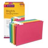 Smead Colored Hanging File Folders, Legal Size, 1/5-Cut Tab, Assorted, 25/Box (64159)