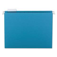 Smead Colored Hanging File Folders, Letter Size, 1/5-Cut Tab, Teal, 25/Box (64074)