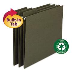 Smead FasTab Hanging Folders, Legal Size, 1/3-Cut Tab, Standard Green, 20/Box (64137)