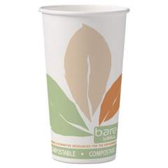 Dart Bare By Solo Eco-Forward Pla Paper Hot Cups, 20oz,leaf Design,40/bag,15 Bags/ct (420PLABB)