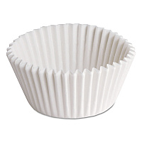 Fluted Bake Cups, 0.75 oz, 1.25 x 0.88 x 0.88, White, Paper, 500/Pack, 20 Packs/Carton (BL1143)