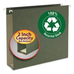 Smead Box Bottom Hanging File Folders, Letter Size, Standard Green, 25/Box (65090)