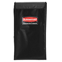 4 Bushel Collapsible X-Cart Bag for Rubbermaid Commercial 1881749 and 1881781, 5 cu ft, 22.08" x 15.33" x 27.33", Black (1881782)