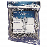 Reflections Heavyweight Plastic Utensils, Fork, Silver, 40/Pack, 8 Packs/Carton (REF320FK)