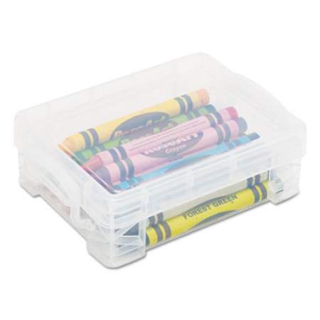 Advantus Super Stacker Crayon Box, Clear, 4 3/4 x 3 1/2 x 1 3/5 (40311)