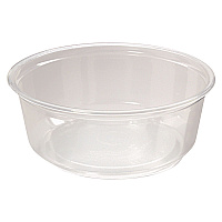 Microwavable Deli Containers, 8 oz, 4.6" Diameter x 1.8" h, Clear, Plastic, 500/Carton (PK8SC)